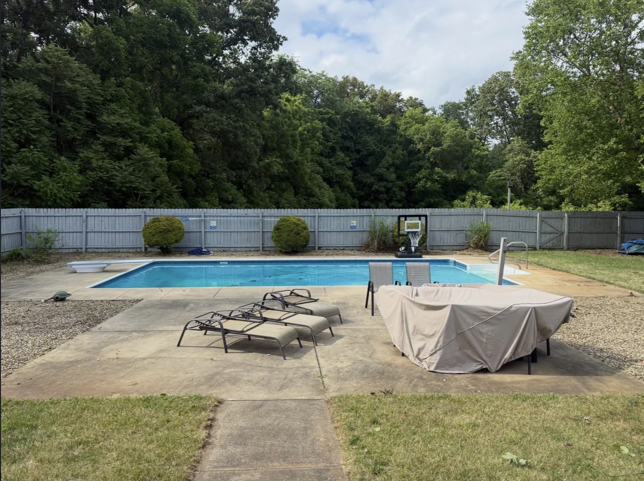 Clean pool patio
